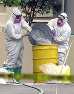 FBI Agents searching for traces of Anthrax